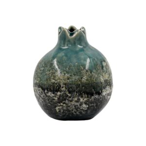 ΚΕΡΑΜΙΚΟ ΔΙΑΚΟΣΜΗΤΙΚΟ Fylliana ΡΟΔΙ ΠΡΑΣΙΝΟ-ΓΚΡΙ ΧΡΩΜΑ 11x12εκ