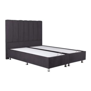 ΚΡΕΒΑΤΙ Elina ΓΚΡΙ ΜΕ ΑΠΟΘΗΚΕΥΤΙΚΟ ΧΩΡΟ 208x162x130εκ ΓΙΑ ΣΤΡΩΜΑ 160x200εκ