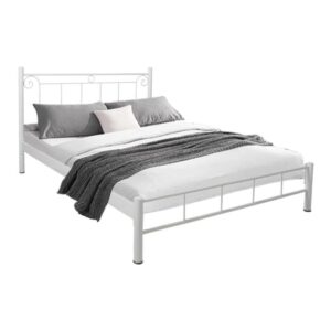 ΚΡΕΒΑΤΙ ΣΙΔΕΡΕΝΙΟ Fylliana Valery ΛΕΥΚΟ ΧΡΩΜΑ 100x210x99εκ (90x200εκ)