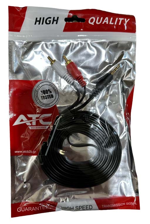 Καλώδιο 3.5mm σε 2RCA 2.5m Καλώδιο 3.5mm σε 2RCA 2.5m - Image 2