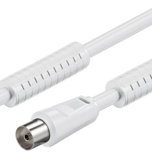 Καλώδιο RF 1.5m Λευκό Φερρίτη