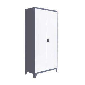 ΜΕΤΑΛΛΙΚΗ ΝΤΟΥΛΑΠΑ Fylliana Valja ΓΚΡΙ ΛΕΥΚΟ ΧΡΩΜΑ 90x45x190εκ