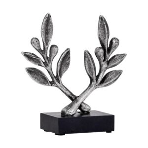 ΜΕΤΑΛΛΙΚΟ ΔΙΑΚΟΣΜΗΤΙΚΟ ΦΥΛΛΟ Fylliana FL76902 ΑΣΗΜΙ ΑΝΤΙΚΕ ΧΡΩΜΑ 18x6x18εκ