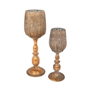 ΜΕΤΑΛΛΙΚΟ ΚΗΡΟΠΗΓΙΟ Fylliana ΔΙΑΤΡΗΤΟ ΧΡΥΣΟ 9.5x12.5x36εκ