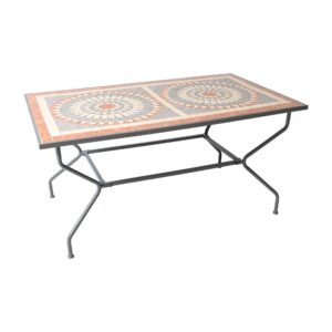 ΜΕΤΑΛΛΙΚΟ ΤΡΑΠΕΖΙ ΚΗΠΟΥ Fylliana "Francisco" ΜΑΥΡΟ ΧΡΩΜΑ 140x80x70εκ