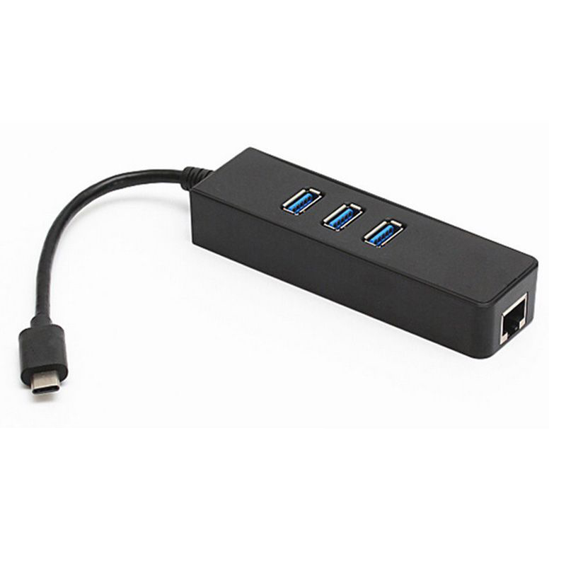 Μετατροπέας USB Type C σε LAN 1000GBps+ 3x USB3.0 HQ Μετατροπέας USB Type C σε LAN 1000GBps+ 3x USB3.0 HQ