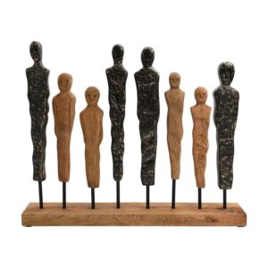 ΞΥΛΙΝΟ ΔΙΑΚΟΣΜΗΤΙΚΟ 8 ΑΝΘΡΩΠΙΝΕΣ ΦΙΓΟΥΡΕΣ Fylliana FL0022 ΦΥΣΙΚΟ ΑΝΤΙΚΕ ΦΙΝΙΡΙΣΜΑ 36x8x56εκ