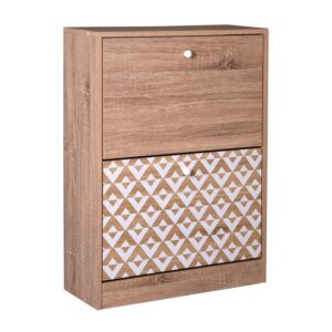 ΠΑΠΟΥΤΣΟΘΗΚΗ Fylliana "Home" 1872 ΜΕ 2 ΠΟΡΤΕΣ SONOMA-ΛΕΥΚΗ 60x23.5x81εκ