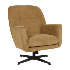 ΠΕΡΙΣΤΡΕΦΟΜΕΝΗ ΠΟΛΥΘΡΟΝΑ Fylliana Rachel ΚΙΤΡΙΝΟ ΧΡΩΜΑ ΥΦΑΣΜΑΤΟΣ ΜΕ ΜΑΥΡΗ ΜΕΤΑΛΛΙΚΗ ΒΑΣΗ 76x80x91