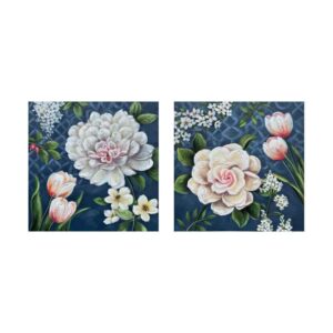 ΠΙΝΑΚΑΣ Fylliana "Flower 6566" 1/2 ΣΕ ΚΑΜΒΑ ΜΕ ΞΥΛΙΝΟ ΠΛΑΙΣΙΟ 60*2.3*60 sls