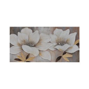 ΠΙΝΑΚΑΣ ΣΕ ΚΑΜΒΑ Fylliana FL24070 ΛΕΥΚΟ-ΚΑΦΕ-ΧΡΥΣΟ 120x3x60εκ