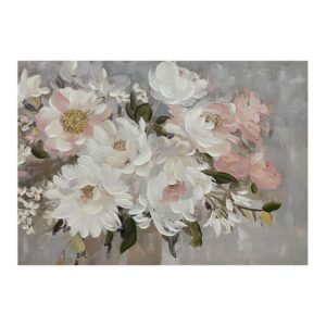 ΠΙΝΑΚΑΣ ΣΕ ΚΑΜΒΑ Fylliana "Flower 37155" ΜΠΕΖ-ΡΟΖ-ΛΕΥΚΟ 100x3x70εκ