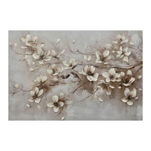 ΠΙΝΑΚΑΣ ΣΕ ΚΑΜΒΑ Fylliana "Flower 37592" ΜΠΕΖ-ΡΟΖ-ΛΕΥΚΟ 90x3x60εκ