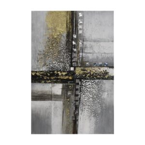 ΠΙΝΑΚΑΣ ΣΕ ΚΑΜΒΑ Fylliana ΛΕΥΚΟ-ΜΠΕΖ-ΚΑΦΕ 120x80xεκ