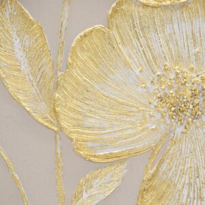 ΠΙΝΑΚΑΣ ΣΕ ΚΑΜΒΑ Fylliana ΛΕΥΚΟ-ΧΡΥΣΟ 80x120xεκ