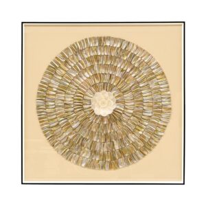 ΠΙΝΑΚΑΣ ΣΕ ΚΑΜΒΑ ΑΠΟ ΚΟΧΥΛΙΑ Fylliana FL0019 ΛΕΥΚΟ-ΜΠΕΖ 80x80xεκ