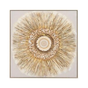 ΠΙΝΑΚΑΣ ΣΕ ΚΑΜΒΑ ΜΕ ΠΛΑΙΣΙΟ Fylliana FL25017 ΜΠΕΖ-ΛΕΥΚΟ-ΚΑΦΕ 82x5x82εκ