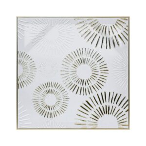 ΠΙΝΑΚΑΣ ΣΕ ΚΑΜΒΑ ΜΕ ΠΛΑΣΤΙΚΟ ΠΛΑΙΣΙΟ Fylliana FL247443 ΧΡΥΣΟ-ΛΕΥΚΟ 60x3x60εκ