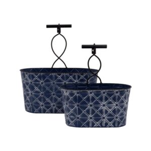 ΣΕΤ 2 ΜΕΤΑΛΛΙΚΑ ΔΙΑΚΟΣΜΗΤΙΚΑ ΚΑΣΠΩ Fylliana ΜΠΛΕ ΧΡΩΜΑ 34x19