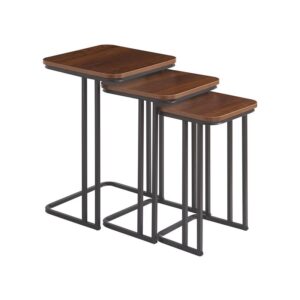 ΣΕΤ 3 ΒΟΗΘΗΤΙΚΑ ΤΡΑΠΕΖΑΚΙΑ Fylliana FL3603 ΣΚΟΥΡΟ ΚΑΦΕ 30x30x50εκ &