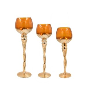 ΣΕΤ 3 ΓΥΑΛΙΝΑ ΚΗΡΟΠΗΓΙΑ Fylliana FL5566 AMBER ΧΡΩΜΑ 35-40-45εκ