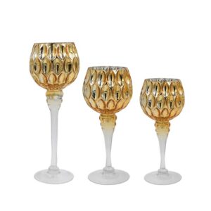 ΣΕΤ 3 ΓΥΑΛΙΝΑ ΚΗΡΟΠΗΓΙΑ Fylliana FL63109 ΧΡΥΣΟ ΧΡΩΜΑ 20-25-30εκ