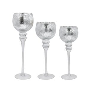 ΣΕΤ 3 ΓΥΑΛΙΝΑ ΚΗΡΟΠΗΓΙΑ Fylliana FL6912 ΑΣΗΜΙ ΧΡΩΜΑ 30-35-40εκ