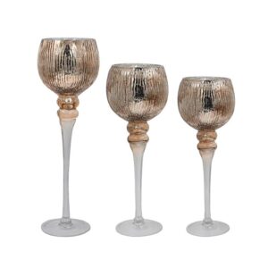 ΣΕΤ 3 ΓΥΑΛΙΝΑ ΚΗΡΟΠΗΓΙΑ Fylliana FL6912 ΚΑΦΕ ΑΝΟΙΧΤΟ ΧΡΩΜΑ 30-35-40εκ