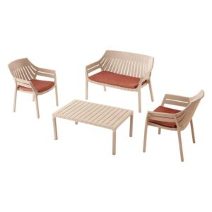 ΣΕΤ ΕΞΟΧΗΣ Fylliana Elton ΜΠΕΖ-ΚΕΡΑΜΙΔΙ ΧΡΩΜΑ 119x67x82εκ