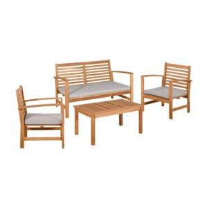 ΣΕΤ ΚΗΠΟΥ 4 ΤΕΜ ΞΥΛΟ ΑΚΑΚΙΑΣ Fylliana FL942 ΚΑΡΥΔΙ ΣΚΕΛΕΤΟΣ 122x62x84εκ