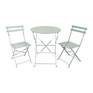 ΣΕΤ ΜΕΤΑΛΛΙΚΟ ΤΡΑΠΕΖΙ ΚΗΠΟΥ ΜΕ 2 ΚΑΡΕΚΛΕΣ Fylliana Rollin ΛΑΔΙ ΧΡΩΜΑ 60x70εκ