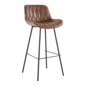 ΣΚΑΜΠΟ ΜΠΑΡ Fylliana FL2033 ΚΑΦΕ ΤΕΧΝΟΔΕΡΜΑ ΜΕ ΑΝΘΡΑΚΙ - ΜΑΥΡΟ ΜΕΤΑΛΛΙΚΟ ΣΚΕΛΕΤΟ 48x50x101εκ