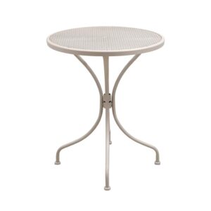 ΣΤΡΟΓΓΥΛΟ ΜΕΤΑΛΛΙΚΟ ΤΡΑΠΕΖΙ ΕΞΟΧΗΣ Fylliana 003 ΜΠΕΖ ΧΡΩΜΑ 60x73εκ