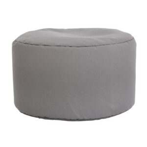 ΣΤΡΟΓΓΥΛΟ ΠΟΥΦ-ΣΚΑΜΠΟ Fylliana Cube ΓΚΡΙ ΧΡΩΜΑ 60x40εκ