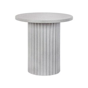 ΣΤΡΟΓΓΥΛΟ ΤΡΑΠΕΖΑΚΙ ΣΑΛΟΝΙΟΥ Fylliana FL2063 ΓΚΡΙ ΧΡΩΜΑ 38x38εκ