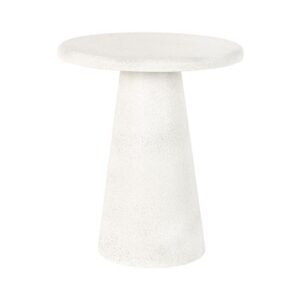 ΣΤΡΟΓΓΥΛΟ ΤΡΑΠΕΖΑΚΙ ΣΑΛΟΝΙΟΥ Fylliana FL2493 ΛΕΥΚΟ ΧΡΩΜΑ 40x48εκ