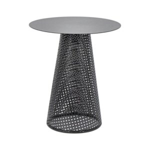 ΣΤΡΟΓΓΥΛΟ ΤΡΑΠΕΖΑΚΙ ΣΑΛΟΝΙΟΥ Fylliana FL2902 ΜΑΥΡΟ ΧΡΩΜΑ 40x46εκ