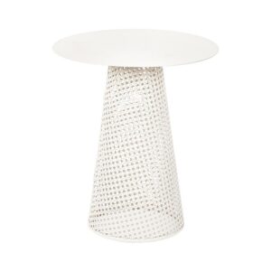 ΣΤΡΟΓΓΥΛΟ ΤΡΑΠΕΖΑΚΙ ΣΑΛΟΝΙΟΥ Fylliana FL2902 ΜΠΕΖ ΧΡΩΜΑ 40x46εκ