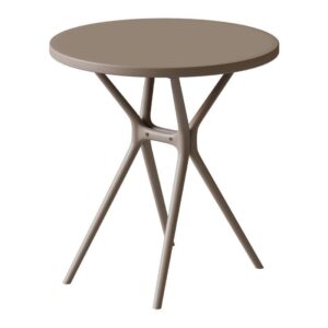 ΣΤΡΟΓΓΥΛΟ ΤΡΑΠΕΖΙ ΕΞΟΧΗΣ ΠΟΛΥΠΡΟΠΥΛΕΝΙΟΥ Fylliana FL7 CAPPUCCINO ΧΡΩΜΑ 70x71εκ