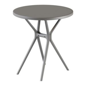 ΣΤΡΟΓΓΥΛΟ ΤΡΑΠΕΖΙ ΕΞΟΧΗΣ ΠΟΛΥΠΡΟΠΥΛΕΝΙΟΥ Fylliana FL7 ΓΚΡΙ ΧΡΩΜΑ 70x71εκ