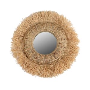 ΣΤΡΟΓΓΥΛΟΣ ΚΑΘΡΕΦΤΗΣ ΤΟΙΧΟΥ Fylliana FL3546 Boho ΦΥΣΙΚΟ ΧΡΩΜΑ 75x7εκ