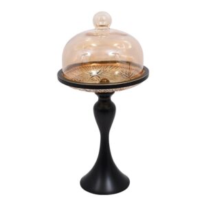 ΤΟΥΡΤΙΕΡΑ Fylliana ΜΕ ΓΥΑΛΙΝΟ ΚΑΠΑΚΙ ΜΑΥΡΟ ΧΡΩΜΑ 22x36εκ.