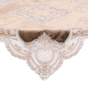 ΤΡΑΠΕΖΟΜΑΝΤΗΛΟ FYLLIANA ΚΑΦΕ ΧΡΩΜΑ 85x85εκ