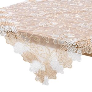 ΤΡΑΠΕΖΟΜΑΝΤΗΛΟ FYLLIANA ΜΠΕΖ ΧΡΩΜΑ 120x120εκ