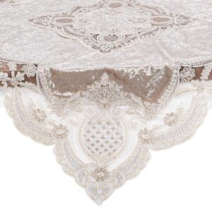 ΤΡΑΠΕΖΟΜΑΝΤΗΛΟ FYLLIANA ΜΠΕΖ ΧΡΩΜΑ 85x85εκ