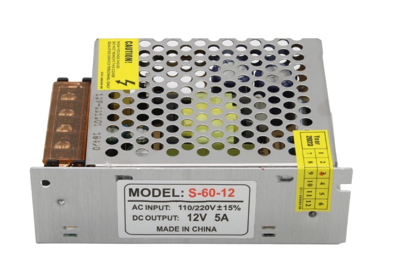 Τροφοδοτικό Switching 60W 12V 5A Τροφοδοτικό Switching 60W 12V 5A