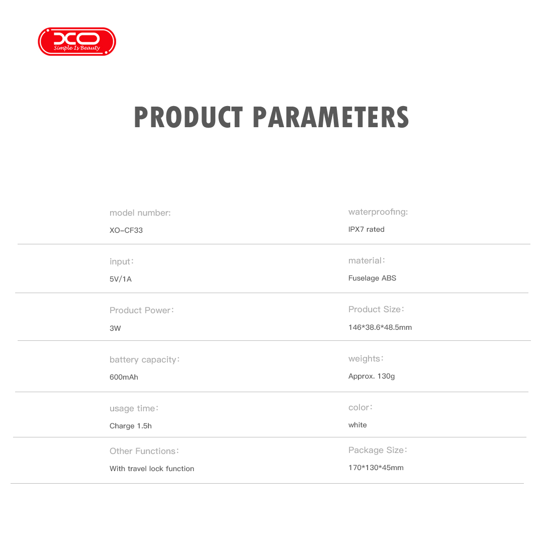 ΧΟ CF33 Smart Ηλεκτρική Αποτριχωτική Συσκευή ΧΟ CF33 Smart Ηλεκτρική Αποτριχωτική Συσκευή - Image 3