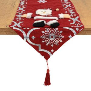 ΧΡΙΣΤΟΥΓΕΝΝΙΑΤΙΚΗ ΔΙΑΚΟΣΜΗΤΙΚΗ ΤΡΑΒΕΡΣΑ "ΑΓΙΟΣ ΒΑΣΙΛΗΣ"  Fylliana FL032 KOKKINO ΧΡΩΜΑ 32x150εκ