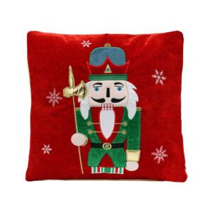 ΧΡΙΣΤΟΥΓΕΝΝΙΑΤΙΚΟ ΔΙΑΚΟΣΜΗΤΙΚΟ ΜΑΞΙΛΑΡΙ "ΚΑΡΥΟΘΡΑΥΣΤΗΣ" Fylliana FL133 ΚΟΚΚΙΝΟ-ΠΡΑΣΙΝΟ-ΛΕΥΚΟ 42x42x5εκ