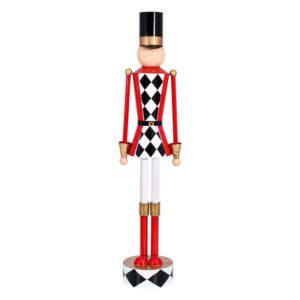 ΧΡΙΣΤΟΥΓΕΝΝΙΑΤΙΚΟ ΔΙΑΚΟΣΜΗΤΙΚΟ ΜΕΤΑΛΛΙΚΟΣ ΜΟΛΥΒΕΝΙΟΣ ΣΤΡΑΤΙΩΤΗΣ Fylliana FL031 ΛΕΥΚΟ-ΜΑΥΡΟ-ΚΟΚΚΙΝΟ 26x20x110εκ